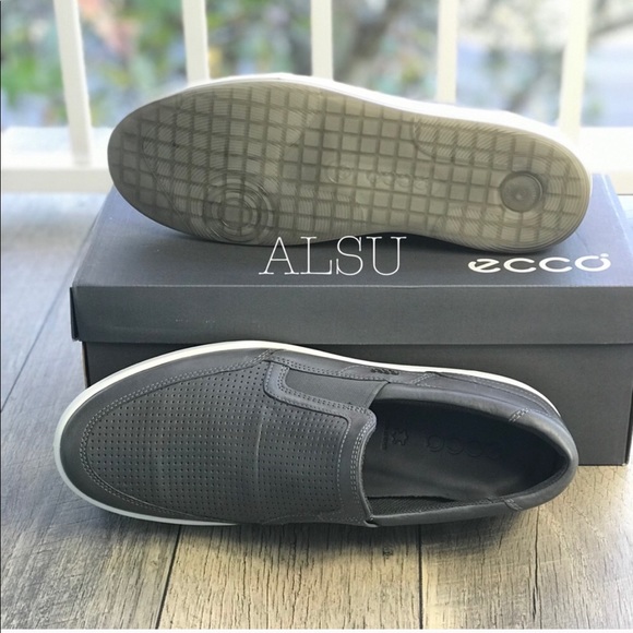 NWT ECCO Jack Perforated Slip On Titani M AUTHENTI - Picture 5 of 8